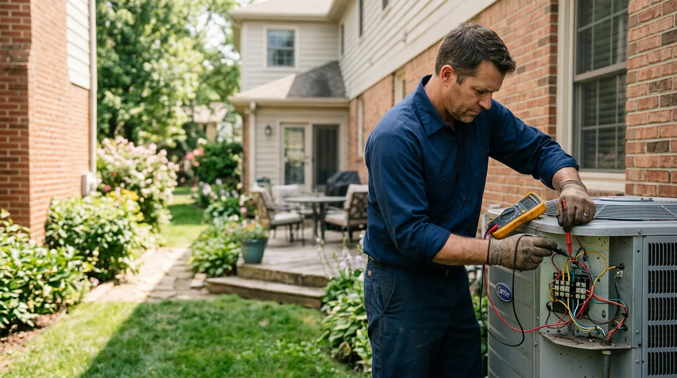 HVAC technician working near Bluff, UT